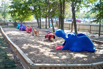 Carmel Indiana Toddler's Playground at a large Day Care center near 116th and Meridian